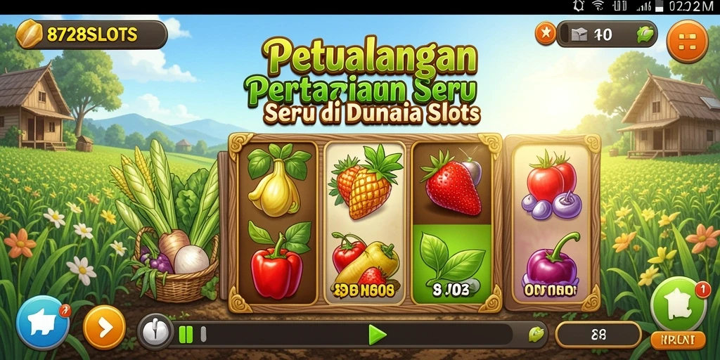 Tampilan gameplay Farming di 8728SLOTS yang menawan dan interaktif.