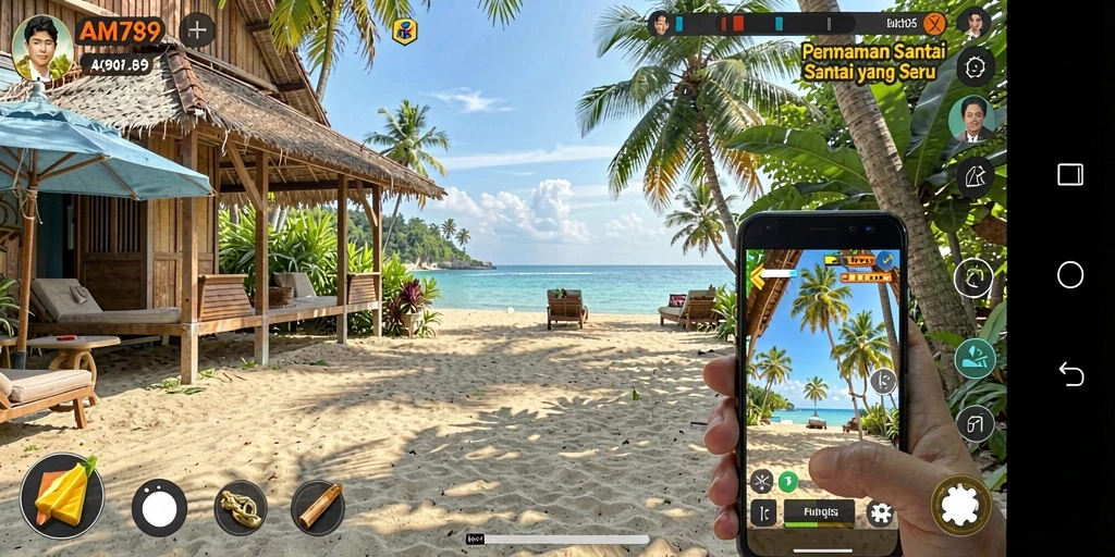 Tampilan gameplay seru dan penuh warna dari AMS789.