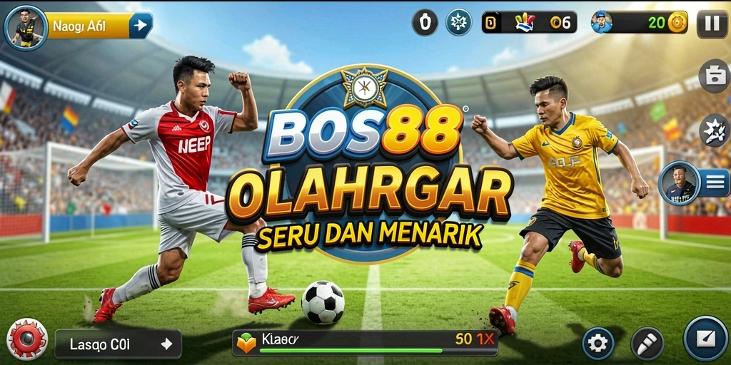 Screenshot utama BOS88 menampilkan gameplay olahraga yang seru dan interaktif.