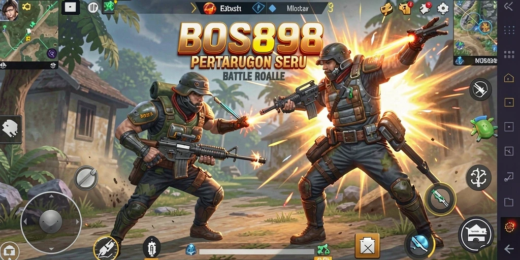 Gameplay seru BOS898 dalam aksi Battle Royale.
