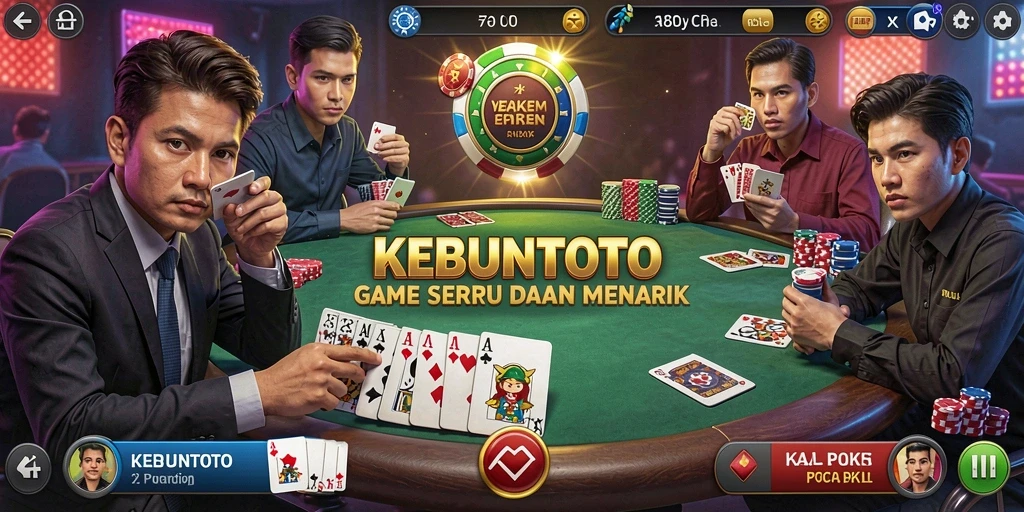Tampilan gameplay KEBUNTOTO yang mengasyikkan dalam permainan Poker.