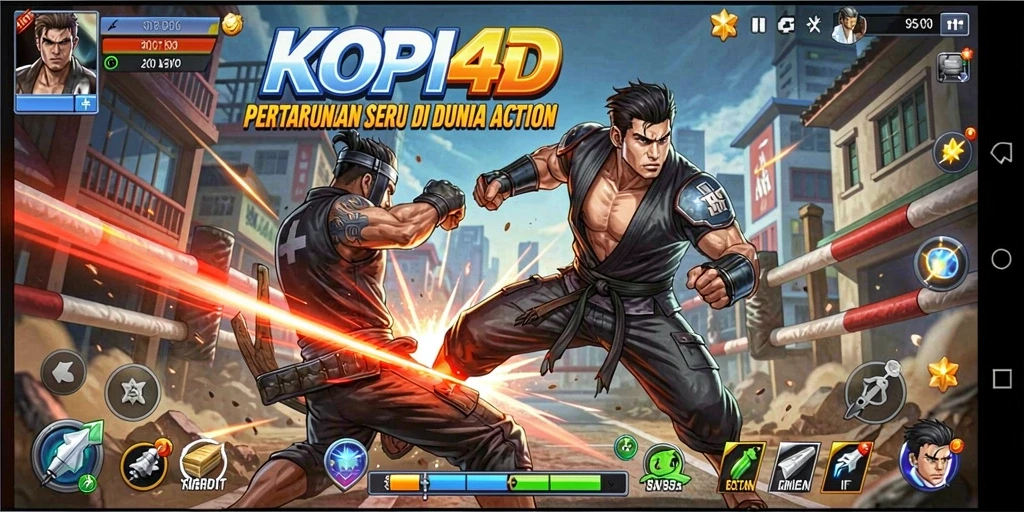 Gameplay seru di KOPI4D dengan pertarungan intens.