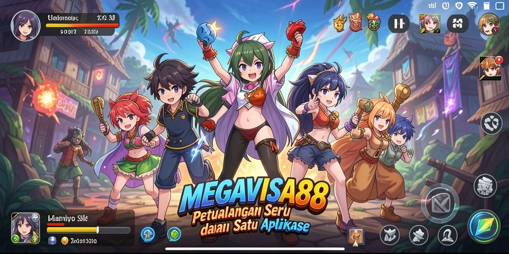 Gamplay seru di dunia Anime penuh warna dan karakter unik.