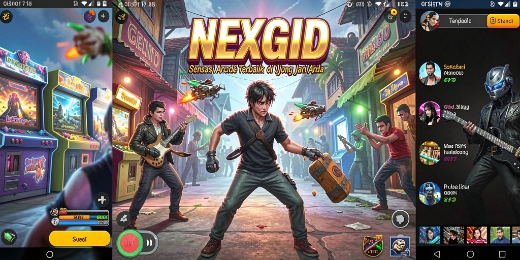 Screenshot gameplay NEXGID yang menampilkan aksi seru permainan Arcade.