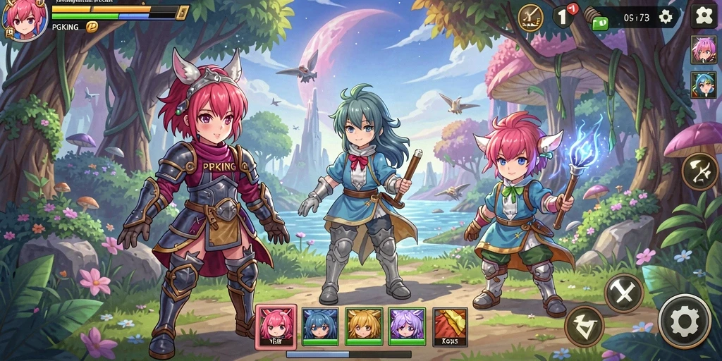 Tampilan gameplay PGKING yang menakjubkan dan dinamis.