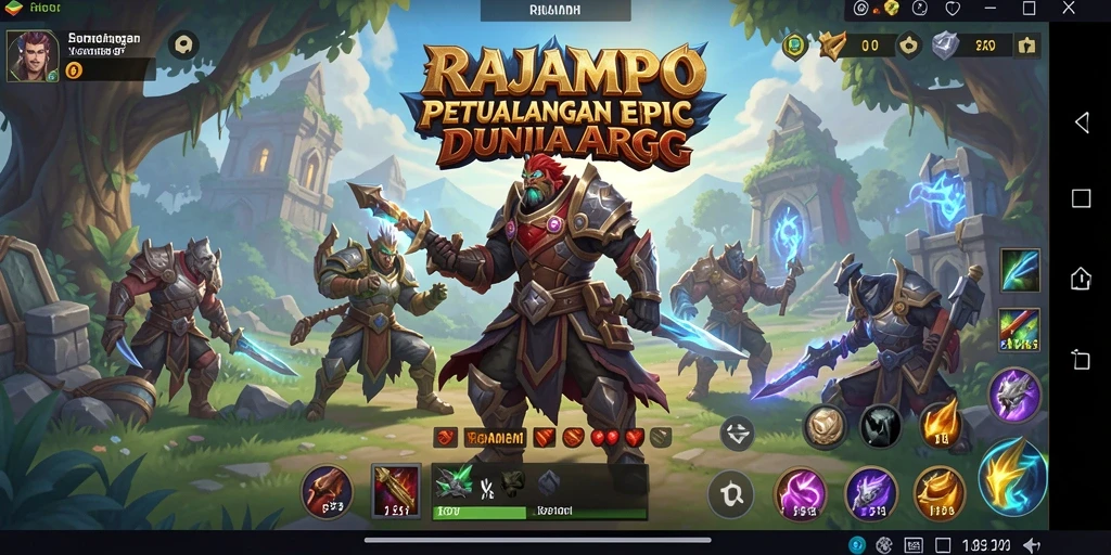 Tampilan gameplay menakjubkan dalam <strong>RAJAMPO</strong>, dengan aksi seru dan grafik menarik.