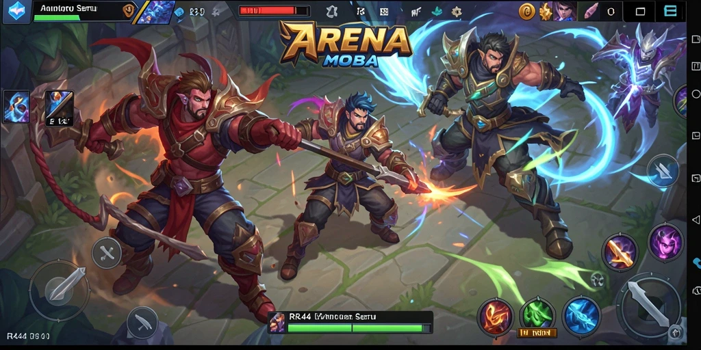 Gambaran aksi pertarungan intens di arena RR44.