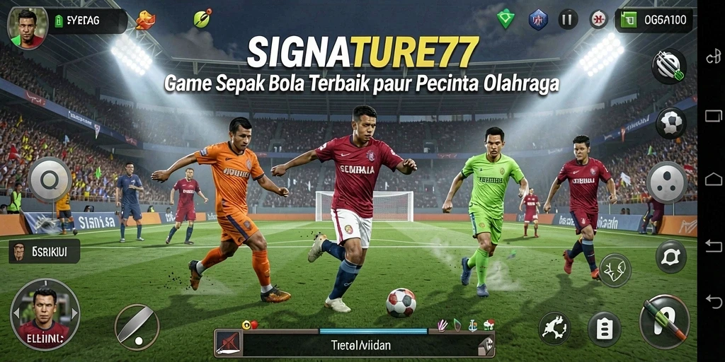 Tampilan gameplay menarik dalam <strong>SIGNATURE77</strong> yang penuh aksi sepak bola.