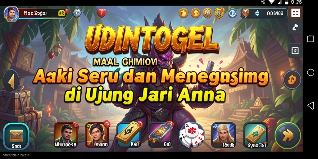 Tampilan seru gameplay UDINTOGEL yang penuh aksi dan tantangan.